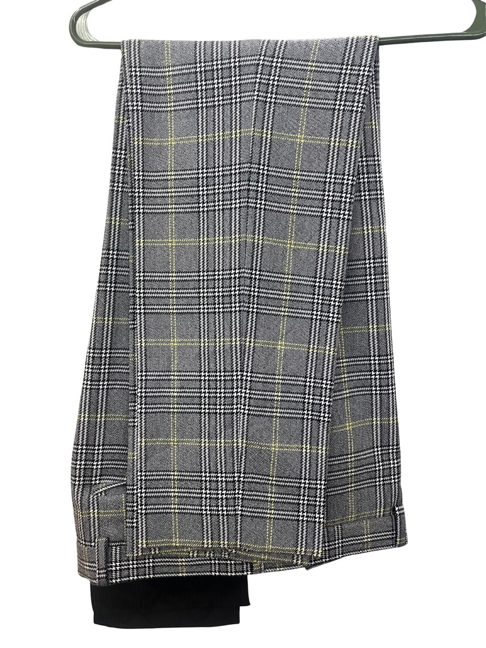Topman Grey Glen Plaid with Subtle Yellow Windowpane